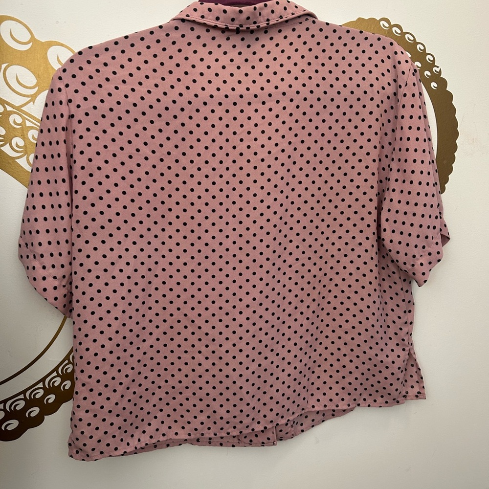 Pink Polka Dot Button Down - Picture 3 of 3